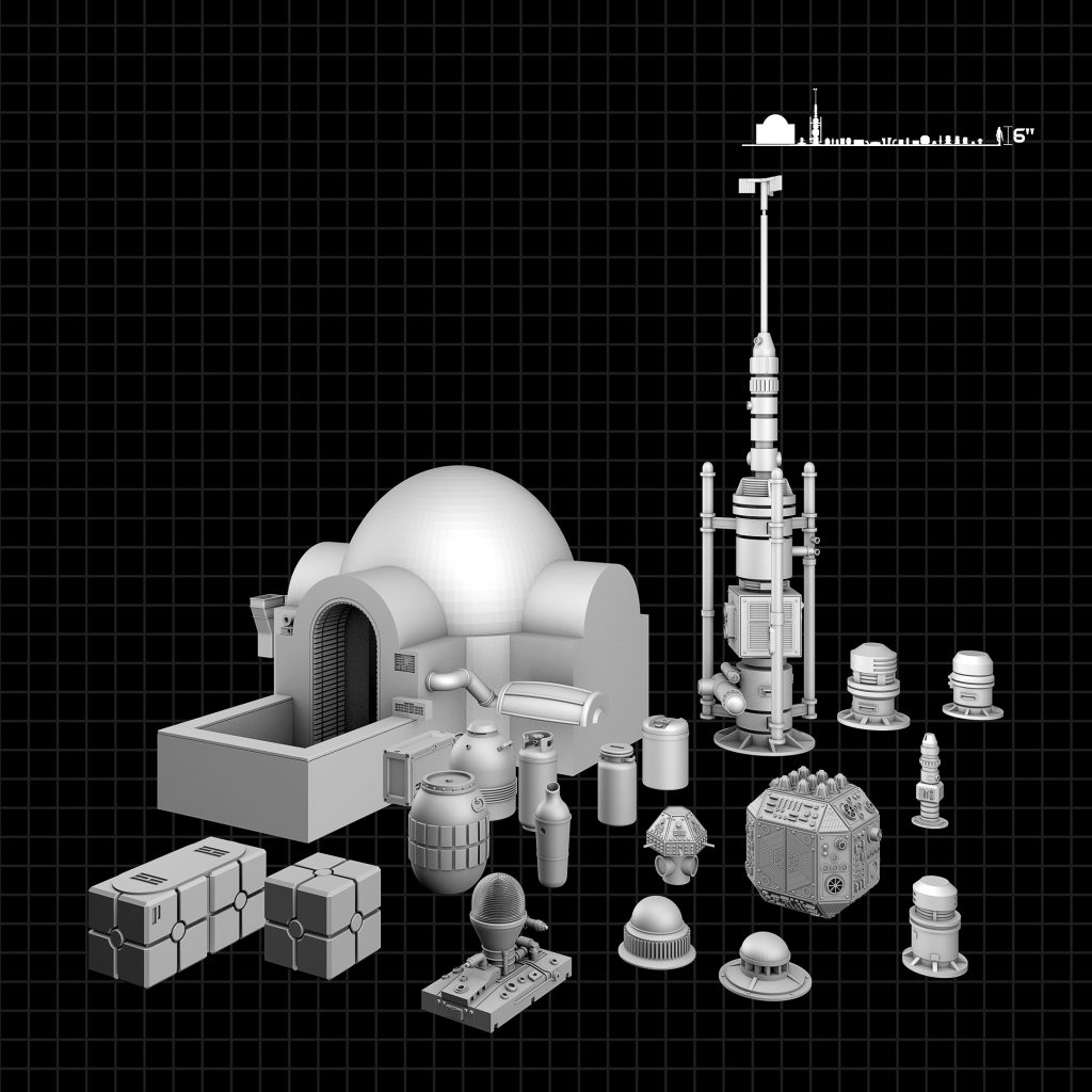3D STL model of a Star Wars-inspired diorama, featuring detailed scenery and iconic characters, designed for 3D printing.