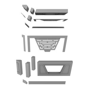 3D STL model of a Star Wars-inspired diorama, featuring detailed scenery and iconic characters, designed for 3D printing.