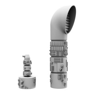 3D STL model of a Star Wars-inspired diorama, featuring detailed scenery and iconic characters, designed for 3D printing.