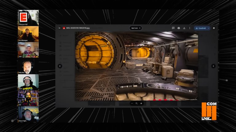 EmpiRa live interview on YouTube with Rut Villamagna and Stefano Cordioli, showcasing a Star Wars interior environment used as a reference for cinematic worldbuilding and Star Wars dioramas