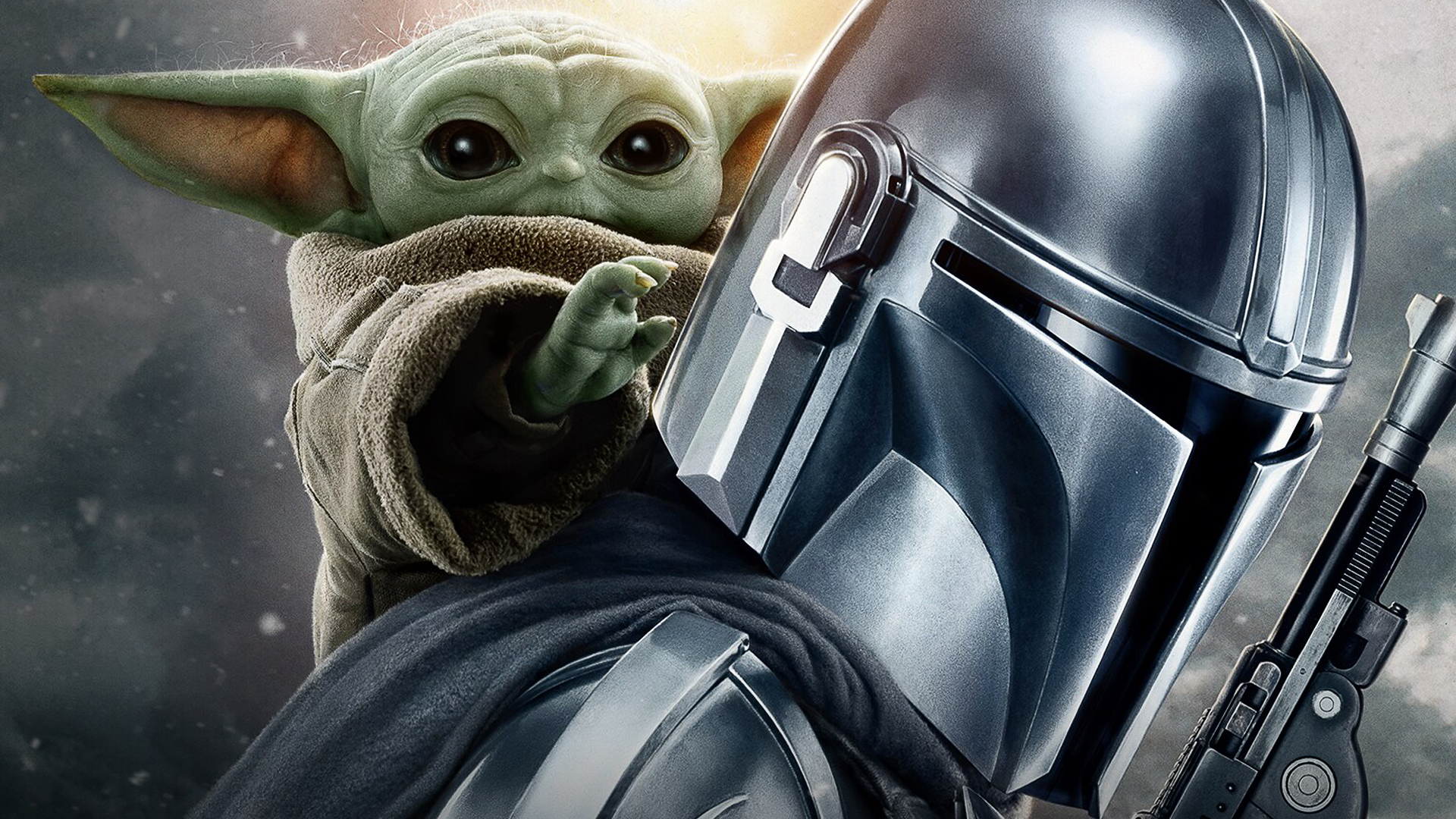 Poster of The Mandalorian & Grogu, featuring Din Djarin and Grogu ready for action in the Star Wars universe