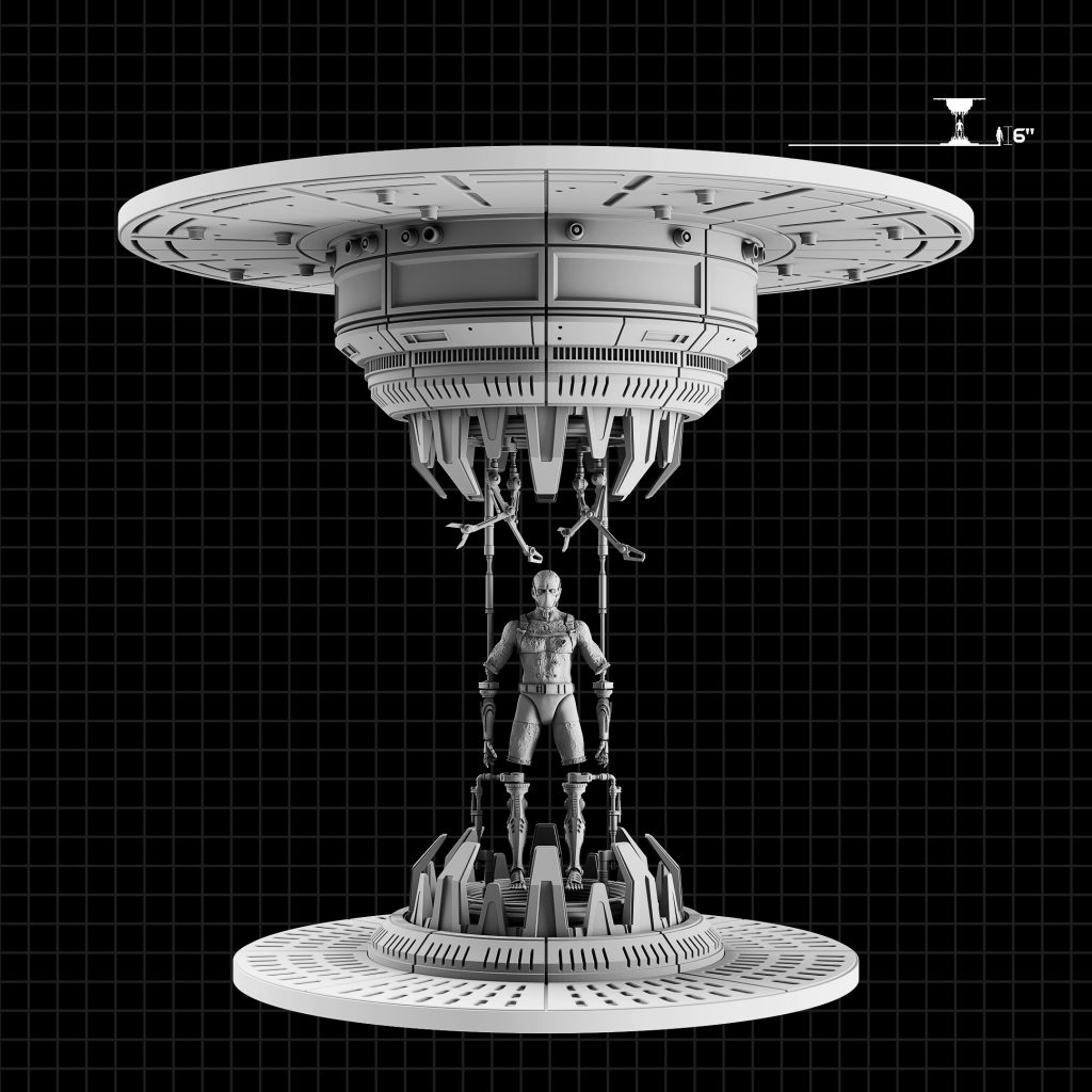3D STL model of a Star Wars-inspired diorama, featuring detailed scenery and iconic characters, designed for 3D printing.