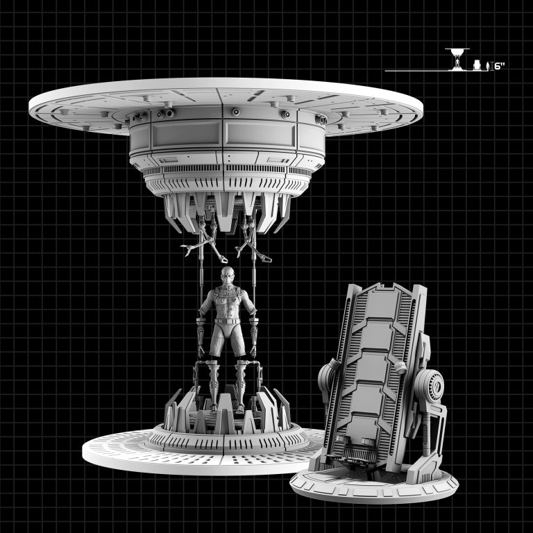 Darth Vader 1:12 STL project featuring a Bacta Tank diorama and operating table